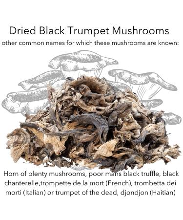 Slofoodgroup Black Trumpet Mushrooms - Dried Black Trumpet Mushrooms - 4 Oz. 4.0 ounces - Buy Online on GoSupps.com
