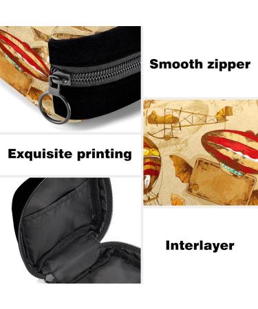 GIAPB Period Bag Sanitary Napkin Storage Bag Pad Holder for Period Makeup Pouch Vintage Airplane Art Color5081 - Buy Online on GoSupps.com