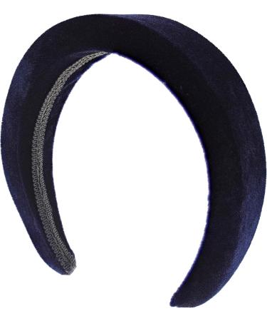 Zac's Alter Ego 50mm Very Wide Smooth Velvet Padded Retro Vintage Aliceband Navy Blue - Buy Online on GoSupps.com