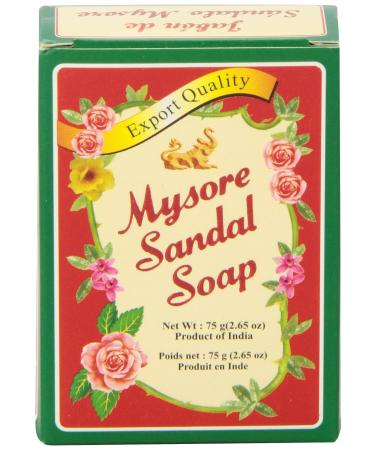 Mysore Sandal Soap 2.65 oz Box - Pack of 12 | Pure Sandalwood Fragrance - Buy Online on GoSupps.com