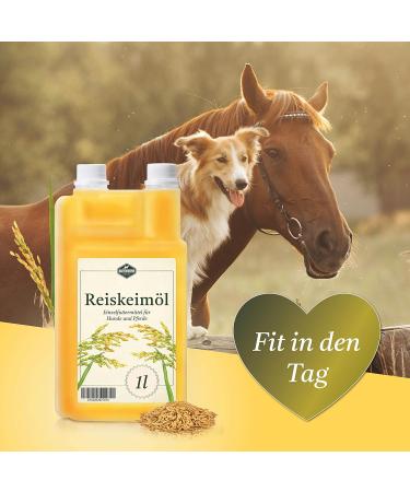 Martenbrown Rice Germ Oil 1L for Horses Dogs & Donkeys | Dietary Supplement for Dry & Canned Food | Practical Dosing Bottle - Buy Online on GoSupps.com