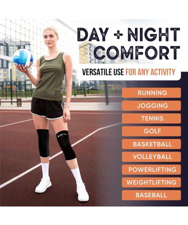 2 Pack Copper Joe Knee Compression Sleeve for Pain Relief - X-Large | Meniscus Tear, Arthritis, ACL Support | Ideal for Weightlifting, Running | Men & Women - Buy Online on GoSupps.com