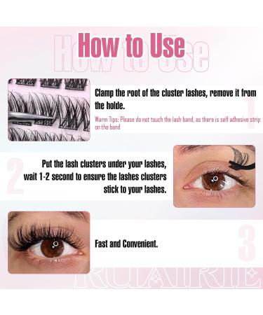 Self Adhesive Lash Clusters - 120pcs Fluffy Wispy Eyelash Extensions 8-16MM by Ruairie B | Shop Internationally - Buy Online on GoSupps.com