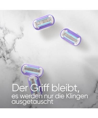 Gillette Venus Deluxe Smooth Swirl Razor Blades for Women - 8 Replacement Blades - Smooth Shaving Purple - Buy Online on GoSupps.com