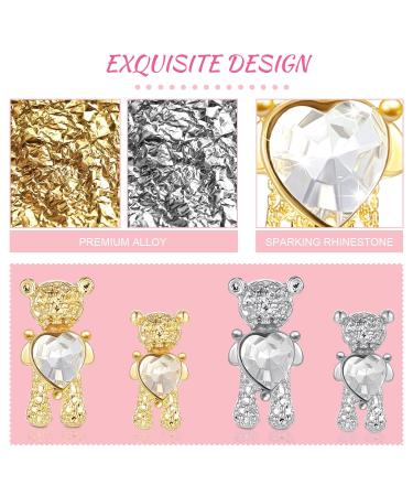 12 Pieces 3D Bear Nail Charms | Cute Alloy Rhinestones for Nail Art | DIY Decorations for Women & Girls - Buy Online on GoSupps.com