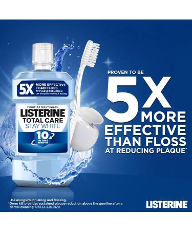 Listerine Total Care Stay White Mouthwash 250ml - Pack of 1 - Buy Online on GoSupps.com
