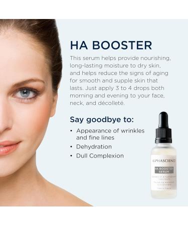 ALPHASCIENCE HA Booster Serum | Plumping Hydrating Skincare for Dryness & Wrinkles | Fragrance-Free Preservative-Free - 30 ml - Buy Online on GoSupps.com