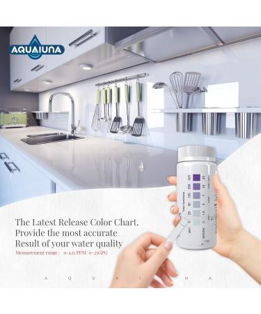 Aqualuna Water Hardness Test Kit - Fast and Accurate Testing for Dishwasher Drinking Water Pool and Aquarium - 100 Strips Hard Water Test Kit at 0-425ppm - Maintain Water Quality - Buy Online on GoSupps.com
