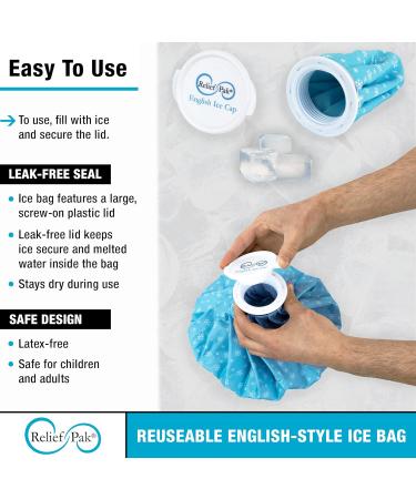 Relief Pak 9 English-Style Ice Bag - Cold Therapy for Pain Relief and Swelling Reduction - Buy Online on GoSupps.com