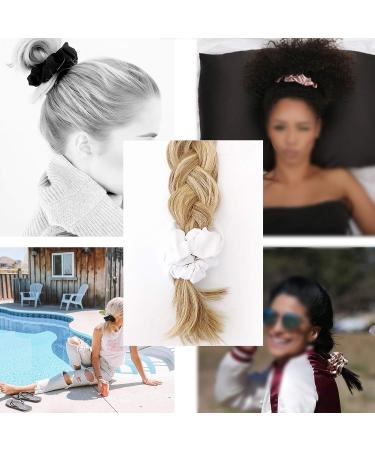 Chloven 20 Color Satin Hair Scrunchies - Elastic Ponytail Holders for Women and Girls - Buy Online on GoSupps.com