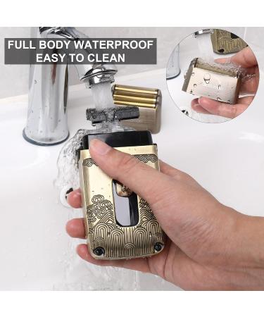 Buy Electric Razor Shavers for Men - Waterproof Rechargeable Triple Blades | Professional Cordless Travel Shaver - Buy Online on GoSupps.com