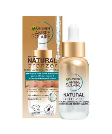 Garnier Ambre Solaire - Hydrating Self-Tanning Face Serum - Progressive & Tailor-made Tan - Coconut Water & Hyaluronic Acid - For All Skin Types - Natural Bronzer - 30 ml