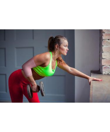Ladies Pink Elbow Compression Sleeve for Tennis/Golfers Elbow Relief + Doctor Written Handbook - Size L - Buy Online on GoSupps.com