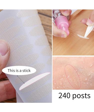 480 Pcs Natural Lace Eyelid Correcting Strips - Instant Lift Stickers for Hooded, Droopy, Uneven Mono-Eyelids - Buy Online on GoSupps.com