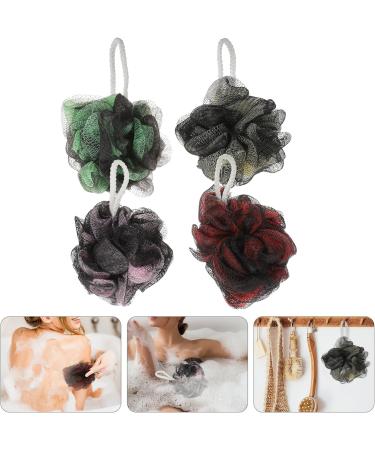 FOMIYES 4pcs Foaming Net Loofah Mesh Pouf - Exfoliating Bath Scrubber Balls for Toddlers & Adults | Skin Care & Bath Supplies - Buy Online on GoSupps.com