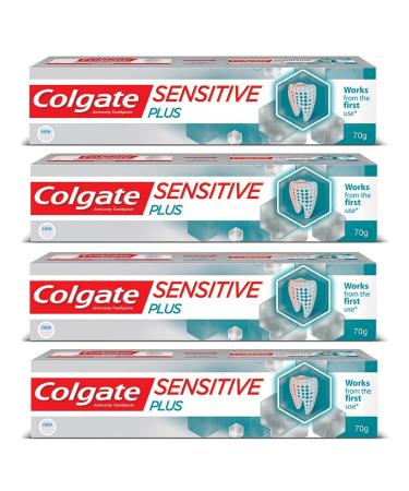 Colgate Sensitive Plus 70Gm Toothpaste for Sensitivity Relief (280Gm Pack of 4 70Gm Each).