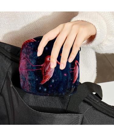 Flamingo Sanitary Napkin Storage Bag | Portable First Period Pads Holder for Girls | Travel Makeup Bag | Large Capacity Multicoloured - Buy Online on GoSupps.com