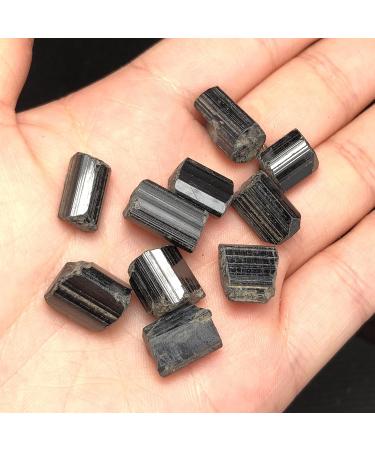 Natural Crystal Rough Natural Quartz Crystal 10Pcs Pure Natural Black Tourmaline Crystal coarse Stone Specimen Block Artwork Home Office Decor - Buy Online on GoSupps.com