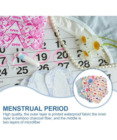 Milist 4 Washable Bamboo Carbon Period Pads - Leak-Proof Reusable & Portable Soft Inserts for Women Eco-Friendly Menstrual Hygiene - Buy Online on GoSupps.com