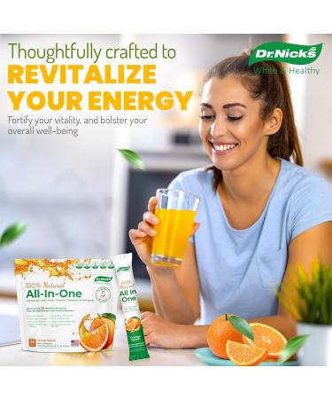 Dr. Nick's Multivitamin Powder for Women 30 Pack Orange Splash Multivitamin for Women with 32 Vitamins and Minerals Sugar Free Non-GMO Vegan Gluten-Free Potent Probiotics Antioxidant - Buy Online on GoSupps.com