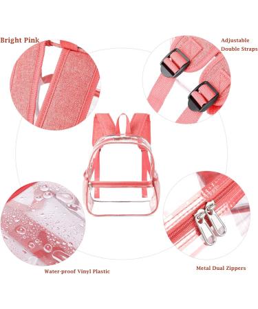 Cute Pink Clear Stadium Approved Mini Backpack - 12x12x6 - Buy Online on GoSupps.com