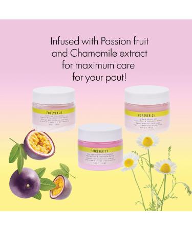 3 pc Lip Care Kit - Lip Scrub Overnight Mask and Daily Balm Infused with Passion Fruit & Chamomile Extract - Exfoliate Treat and Nourish Lips - Buy Online on GoSupps.com