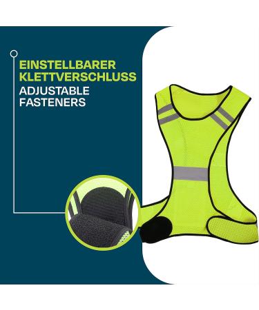 Lightweight Reflective Running Vest for Jogging & Cycling - Breathable & Safe for Men & Women - SL Yellow - Buy Online on GoSupps.com