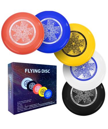 Eastgoing Ultimate Flying Disc 175 Gram, 10.75 Inch Sport Disc ,Loads of Colors Available, Suitable for Competitions, Team Flying Disc for Beach, Park, Pet, Camping and More, 5 Colors