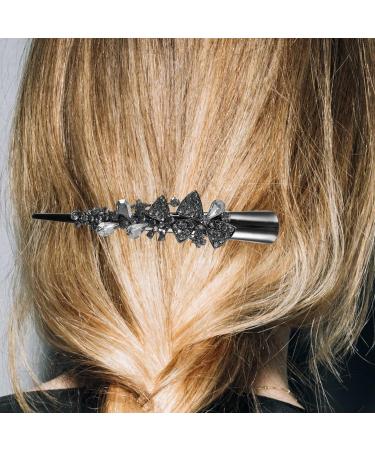 Beaupretty Rhinestone Hair Clips Crystal Butterfly Hair Barrettes Wedding Bridal Bill Hair Pin for Woman Girls Brides Grey - Buy Online on GoSupps.com