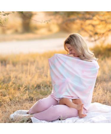 NatureBond Nursing Cover | Privacy Baby Shawl & Car Seat Canopy | Multi-Use Shopping Cart Cover & Blanket - Sunrise Pink - Buy Online on GoSupps.com