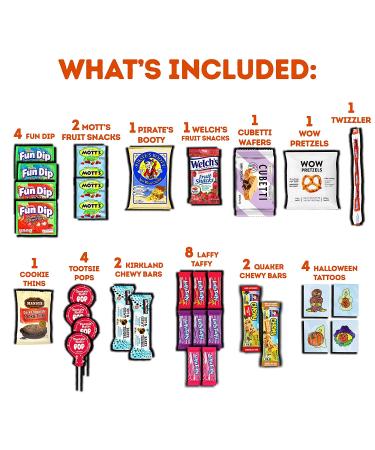 Halloween Pumpkin Candy Bucket Gift (45ct) - Spooky Snacks & Treats for Kids & Adults - Buy Online on GoSupps.com