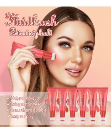 PICKX Pink Powder Blusher Liquid Beauty Stick Soft and Durable Shiny Velvet Texture Easy to Mix Soft Powder Blusher Makeup Durable and Soft Natural Dew (06# One Size) 06# 1 g (Pack of 1) - Buy Online on GoSupps.com