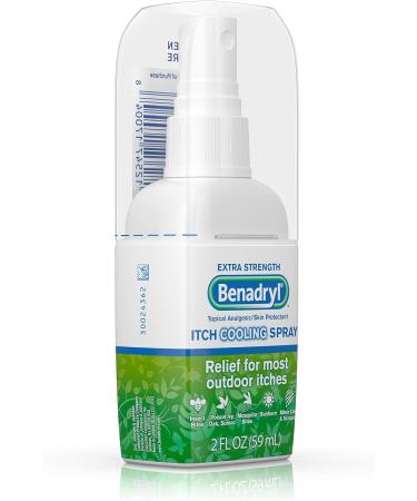 Benadryl Extra Strength Anti-Itch Cooling Spray - 2 fl. oz, Pack of 3 - Travel Size - Buy Online on GoSupps.com