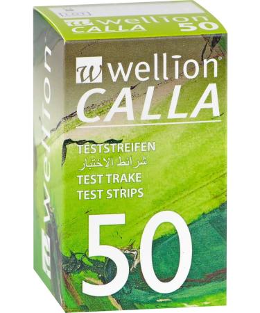 WELLION CALLA Blood Glucose Test Strips - 50 pcs | Reliable & Accurate Diabetes Monitoring | International Shipping Available - Buy Online on GoSupps.com