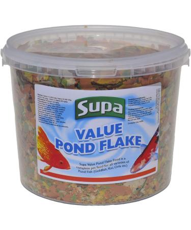 Supa Value Pond Flake Fish Food 3 Litre Bucket | Premium Quality Koi & Pond Fish Food | Provides A Balanced Diet Fish 1 count (Pack of 1) - Buy Online on GoSupps.com