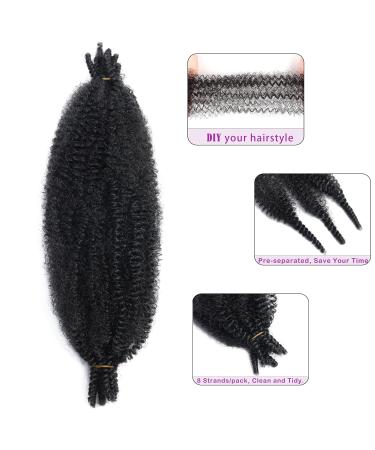 16 Inch Afro Twist Hair 8 Packs - Pre-Separated Marley Twist Braiding Hair for Butterfly Locs - Kinky Afro Twist Extensions in 1B - Buy Online on GoSupps.com