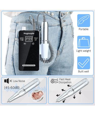 30000rpm Professional Nail Drill Set for Acrylic Nails - Electric Efile Machine Kit with Drill Bits for Manicure & Pedicure - Ideal for Beginners and Salons - Black - Buy Online on GoSupps.com