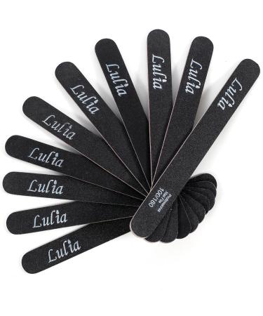 Nail File 50 Pack 100 180 Grit Emery Board Double Sided Gel Acrylic Dip Black Nail Buffering Files Professional Manicure Pedicure Tools Nail Files Set for Home and Salon Use 100/180 50pack