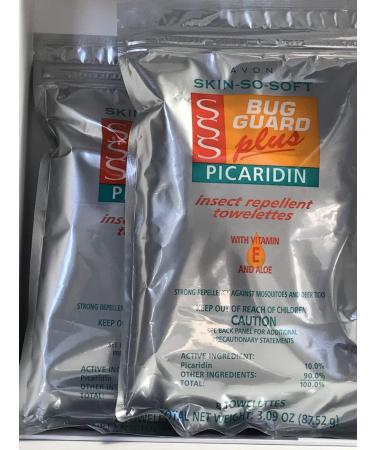 Avon Lot of 2 Skin So Soft Bug Guard + Picaridin Towelettes 8's