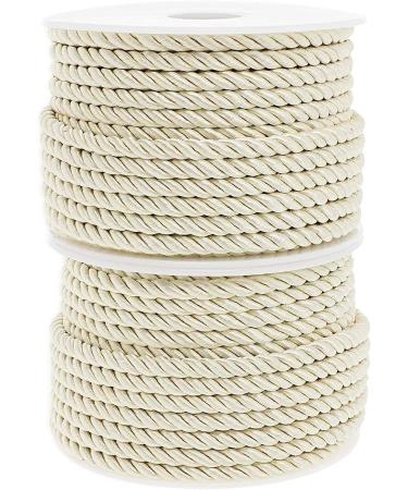 Rayon Nylon Twisted Cord Trim Rope - 36 Yards Cream - 2 Pack - Buy Online on GoSupps.com
