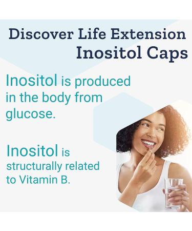 Life Extension Inositol Caps 1000mg High Dose 360 Vegan Capsules | Laboratory Tested, Vegetarian, Gluten-Free, GMO-Free - Buy Online on GoSupps.com