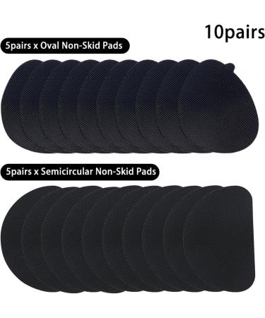 Beiyoule 10 Pairs Non-Skid Shoe Pads - Self-Adhesive Grip Sole Protector in Black | Anti-Slip Shoe Bottoms for Safety - Buy Online on GoSupps.com