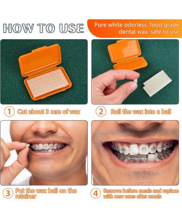 NATUCE Orthodontic Wax for Braces - 10 Boxes (50 Strips) | Pre-Cut Dental Wax to Relieve Irritation & Pain - White - Buy Online on GoSupps.com