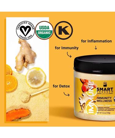 SMART Pressed Juice Immunity Wellness Shot | Organic Turmeric, Ginger, Echinacea | Natural Ingredients | Made in USA - 30 Servings - Buy Online on GoSupps.com