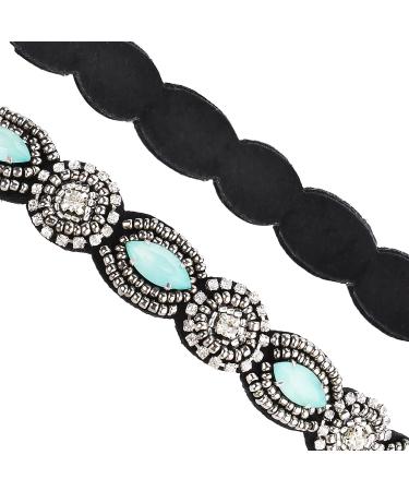 Zoylink 5-Piece Elastic Hair Bands & Crystal Rhinestone Head Chain - Multicolored Hair Accessories for Women - Buy Online on GoSupps.com