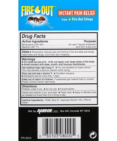 Fire Out Instant First Aid Pain Relief for Fire Ant Stings & Bug Bites - 1.7oz Roll-On - Buy Online on GoSupps.com