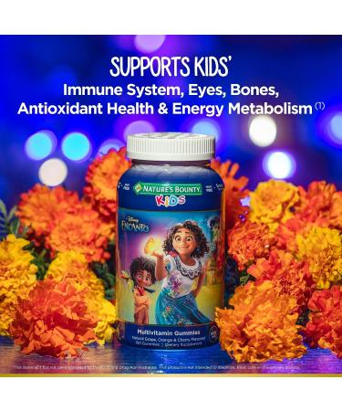Nature's Bounty Kids Multivitamin Gummies Disney Encanto 180 Gummies - Grape Orange Cherry Flavored Vitamins A C D E - Buy Online on GoSupps.com