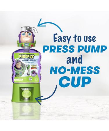 Firefly Toy Story Bubble Berry Fluoride Rinse 16oz - ADA Accepted, Alcohol-Free Formula for Cavity Prevention and Fresh Breath, Buzz Lightyear - Buy Online on GoSupps.com