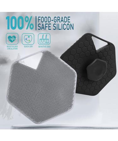 Silicone Exfoliating Body Scrubber Set - Easy Cleaning & Exfoliation, Shower Brush for All Skin Types (2pcs) - Buy Online on GoSupps.com