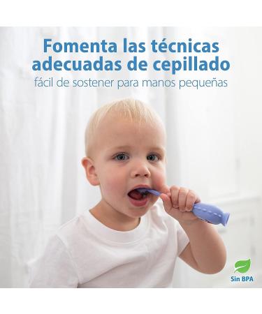 Dr. Brown's ToothScrubber Toddler Toothbrush - BPA Free - Ages 1-4 - Purple Monster Design - Buy Online on GoSupps.com